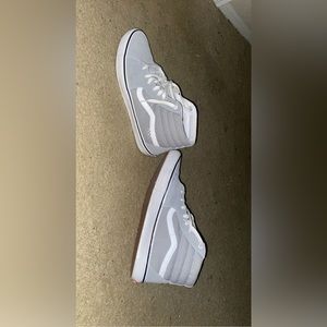 Gray and white Hightop vans Men